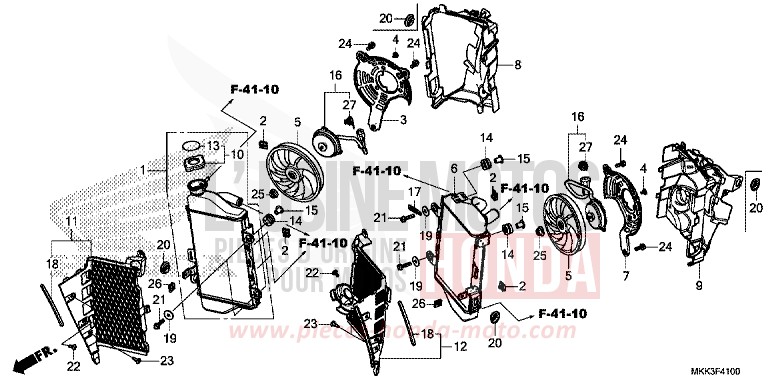 KUEHLER von Africa Twin VICTORY RED (R334B) von 2018